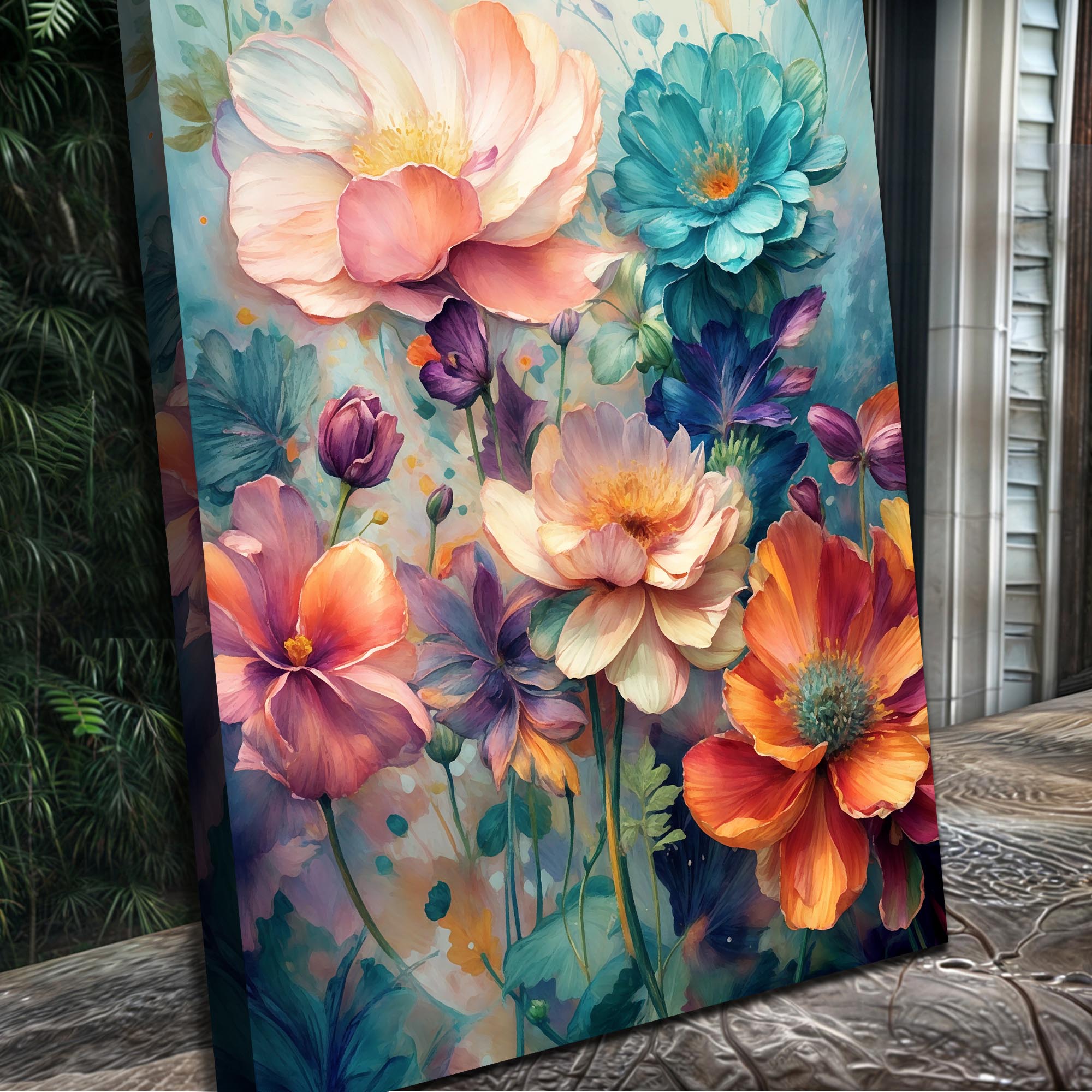 Spring Bouquet Impasto Wall Art - Two & Gathered