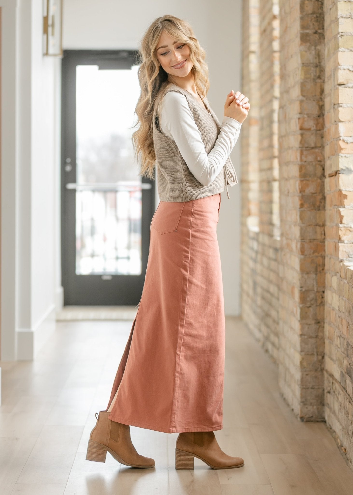 Stella Sienna Denim Maxi Skirt - FINAL SALE - Two & Gathered