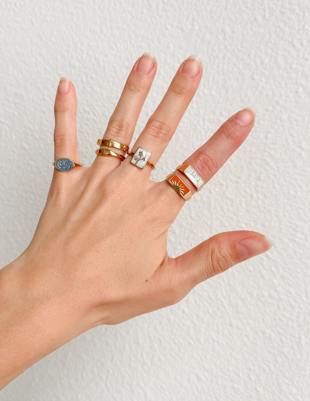 Sunrise Rectangular Signet Ring - Two & Gathered