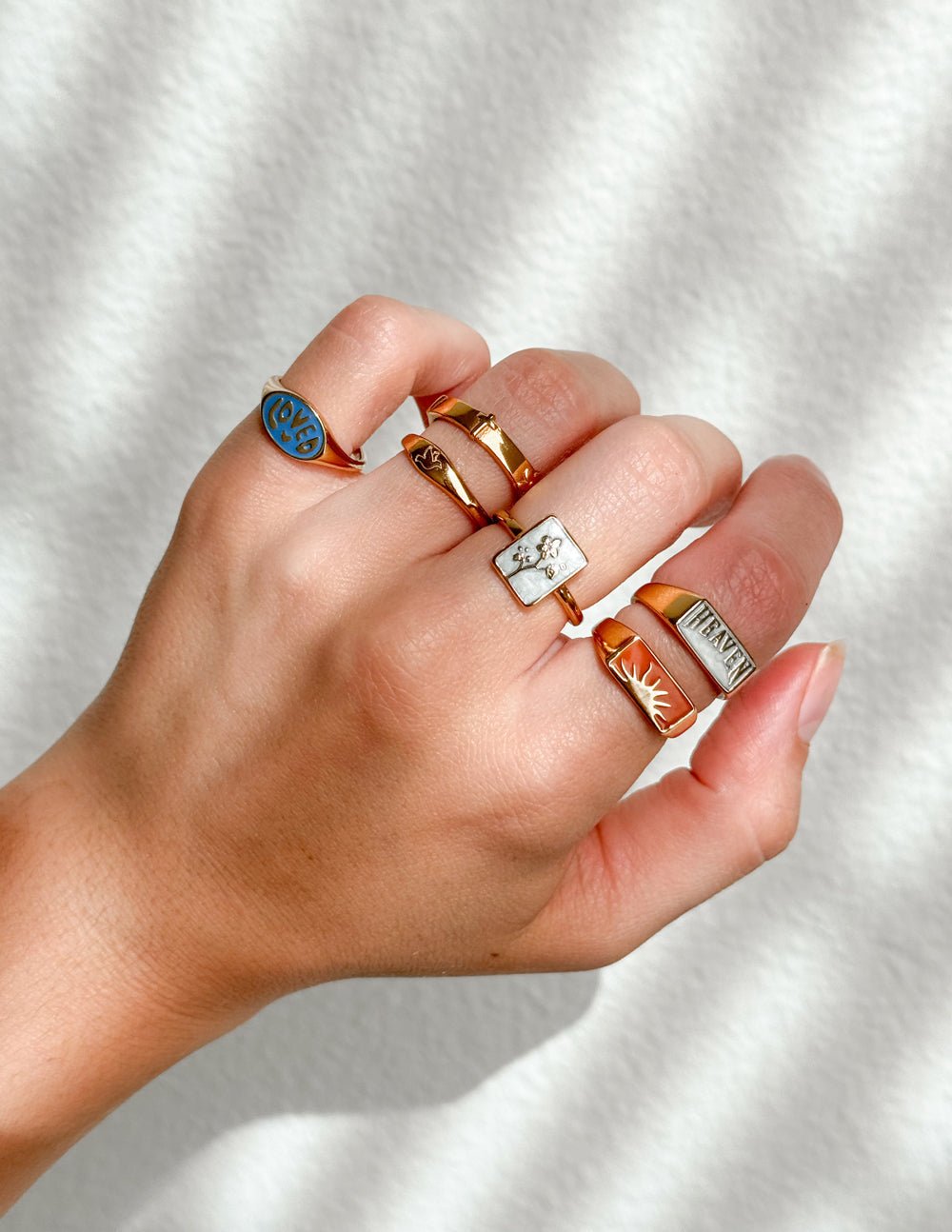Sunrise Rectangular Signet Ring - Two & Gathered