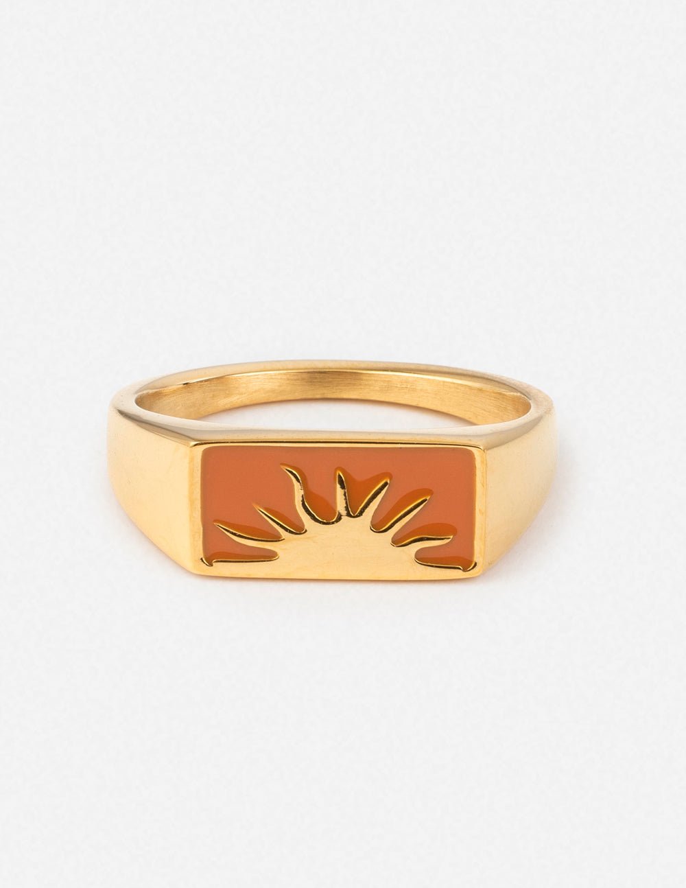 Sunrise Rectangular Signet Ring - Two & Gathered