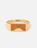 Sunrise Rectangular Signet Ring - Two & Gathered