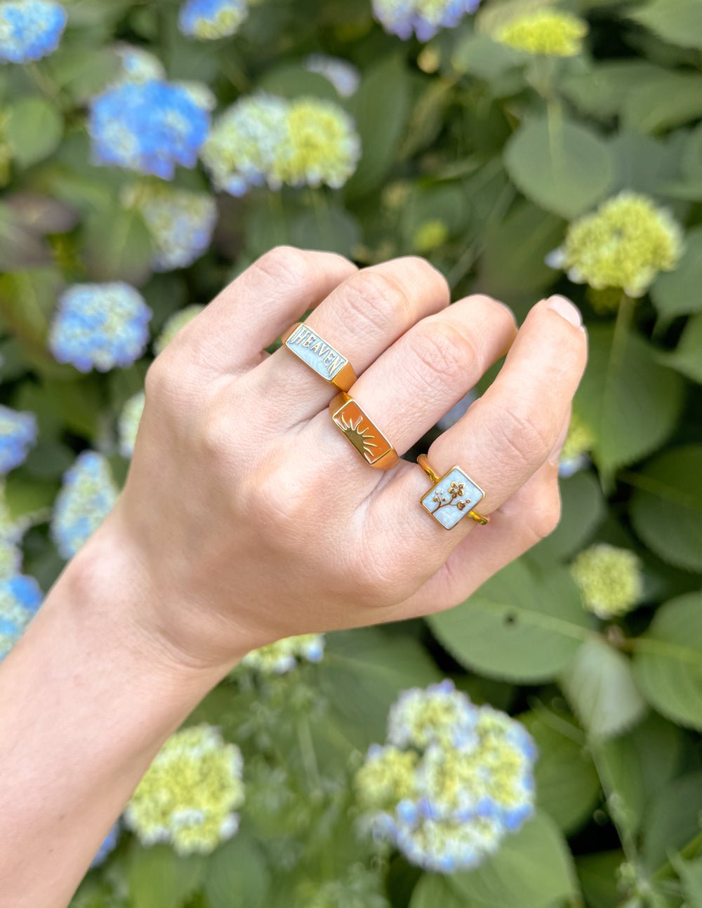 Sunrise Rectangular Signet Ring - Two & Gathered