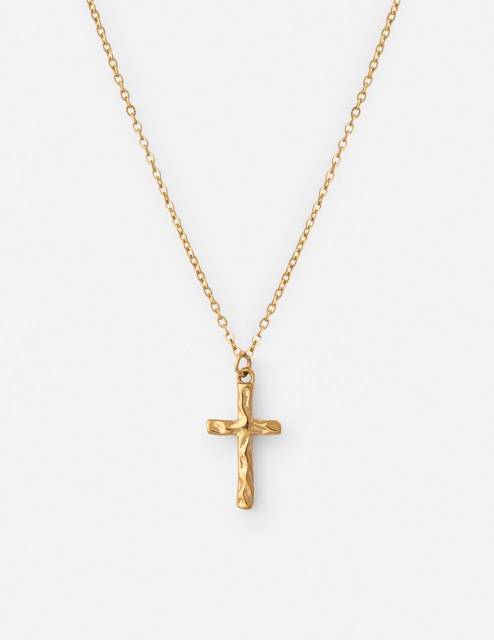 Textured Cross Necklace - Two & Gathered