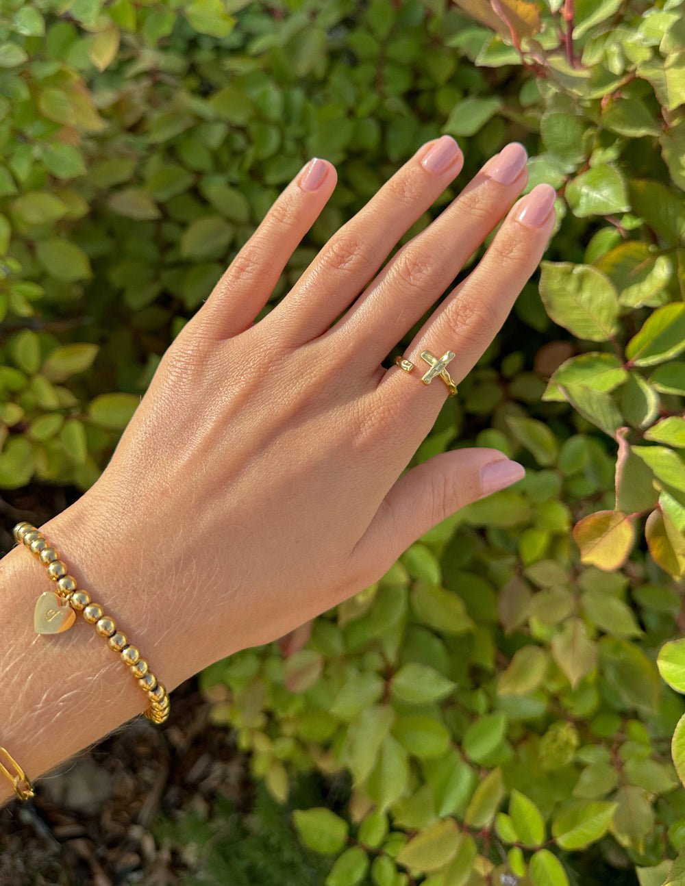 Textured Wrapped Cross Ring - Two & Gathered
