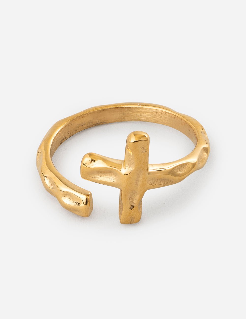 Textured Wrapped Cross Ring - Two & Gathered