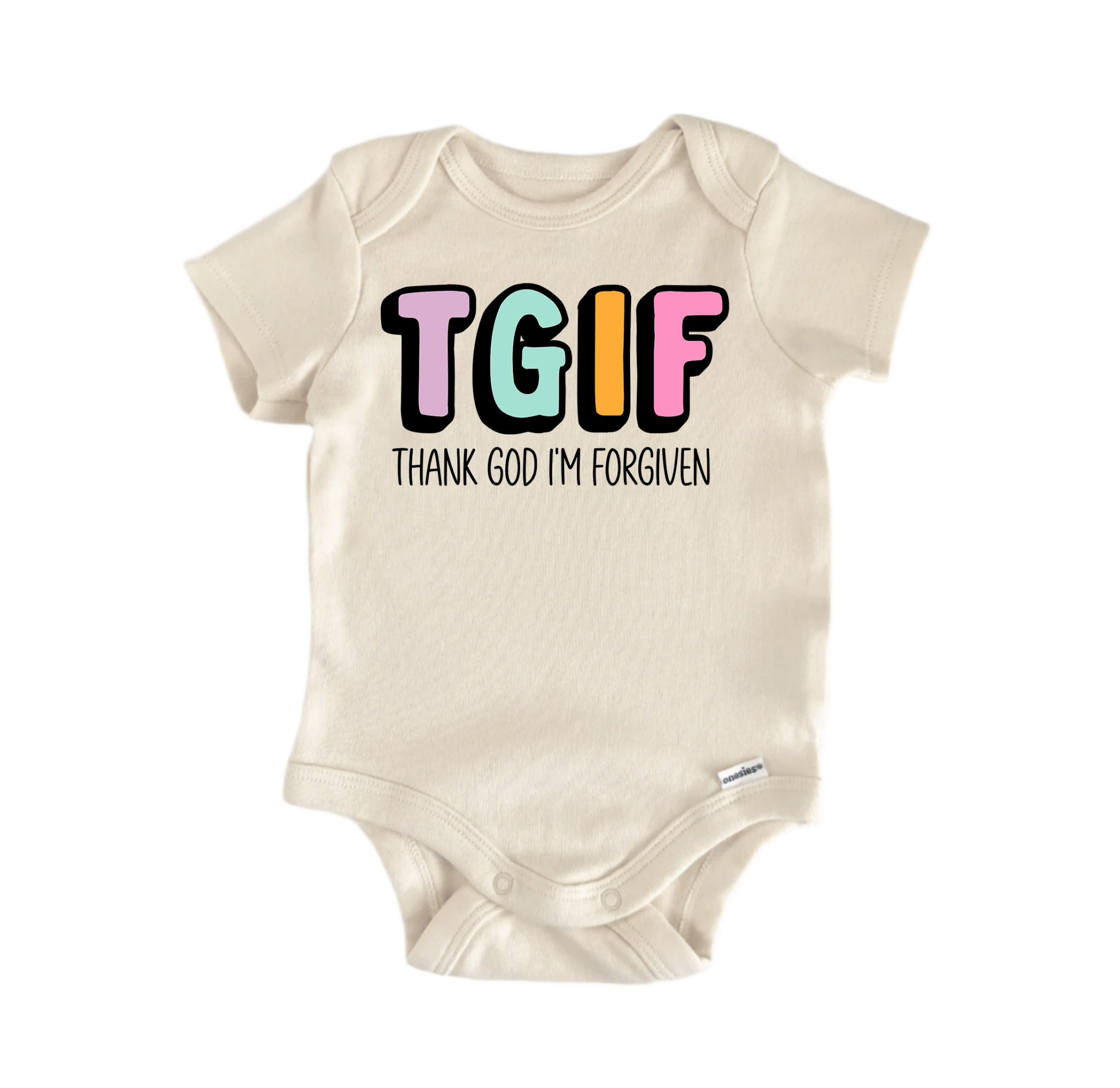 Tgif Forgiven Jesus Religious God Christian - Baby Boy Girl Clothes Bodysuit - Two & Gathered