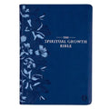 The Spiritual Growth Bible, Study Bible, NLT - New Living Translation Holy Bible, Faux Leather, Navy - Leather - Two & Gathered