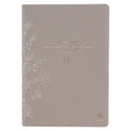 The Spiritual Growth Bible, Study Bible, NLT - New Living Translation Holy Bible, Faux Leather, Taupe Embroidred Floral - Leather - Two & Gathered