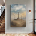Three Crosses on Calvary Faith Wall Art II - Two & Gathered