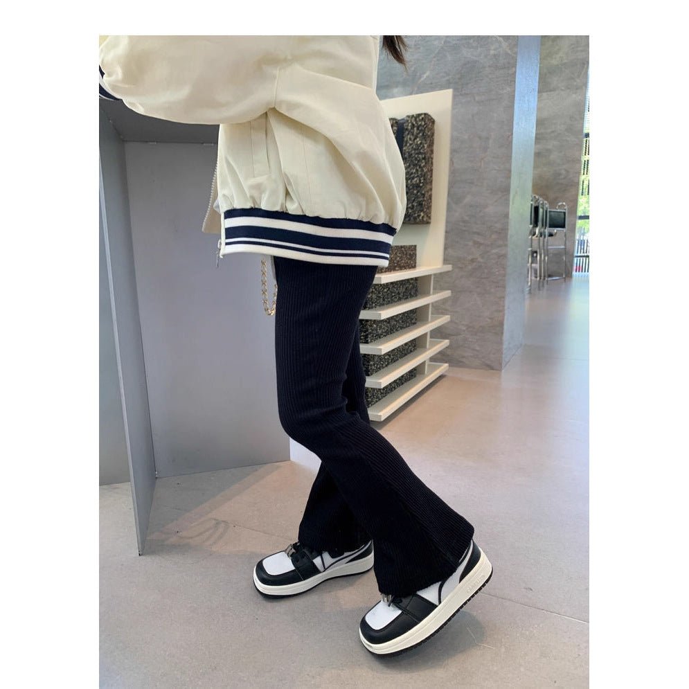 Versatile Casual And Stylish Solid - color Leggings For Little Girls - Two & Gathered