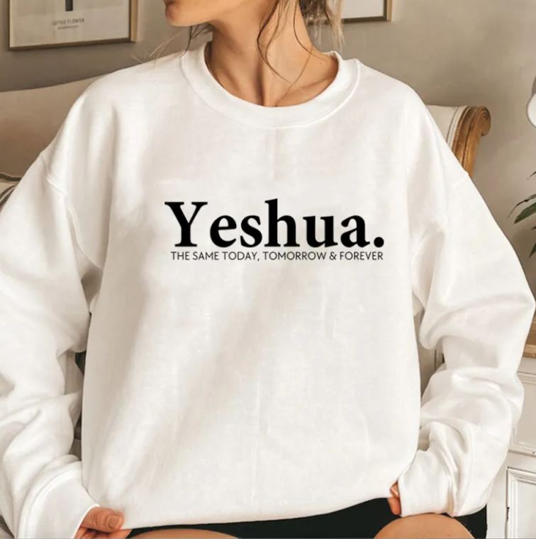 Vintage Yeshua Christian Sweatshirt Christian Apparel Faith - Two & Gathered