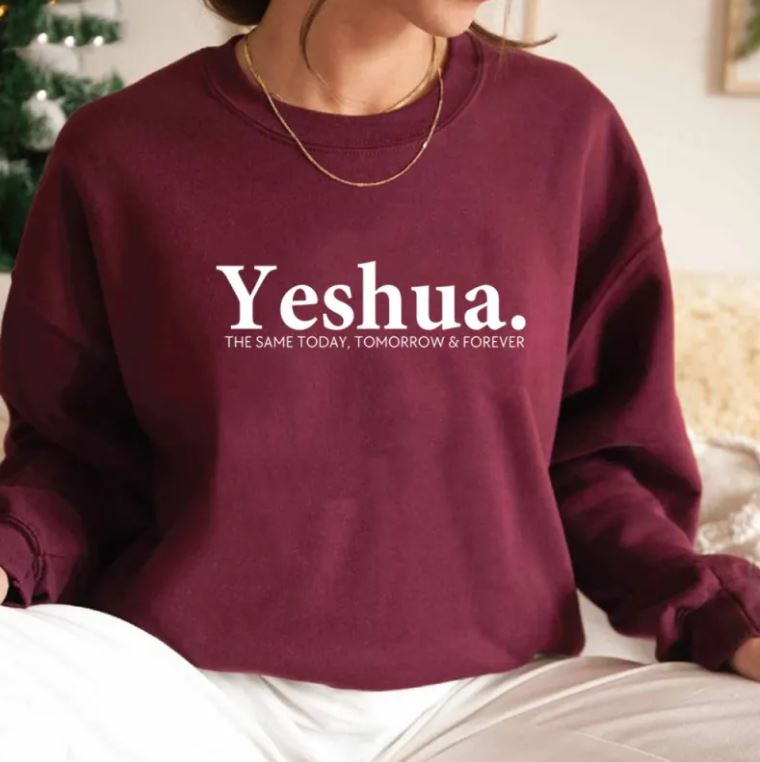 Vintage Yeshua Christian Sweatshirt Christian Apparel Faith - Two & Gathered