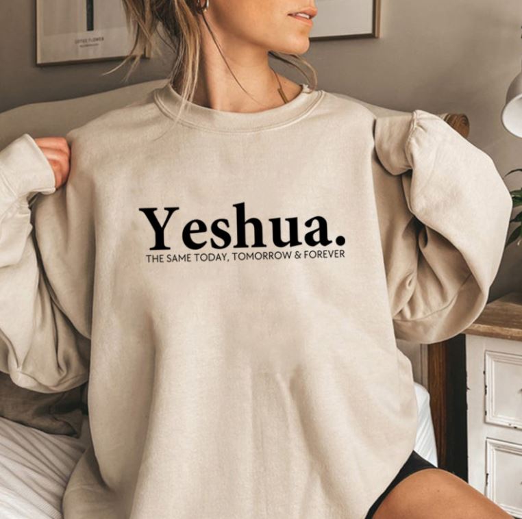 Vintage Yeshua Christian Sweatshirt Christian Apparel Faith - Two & Gathered