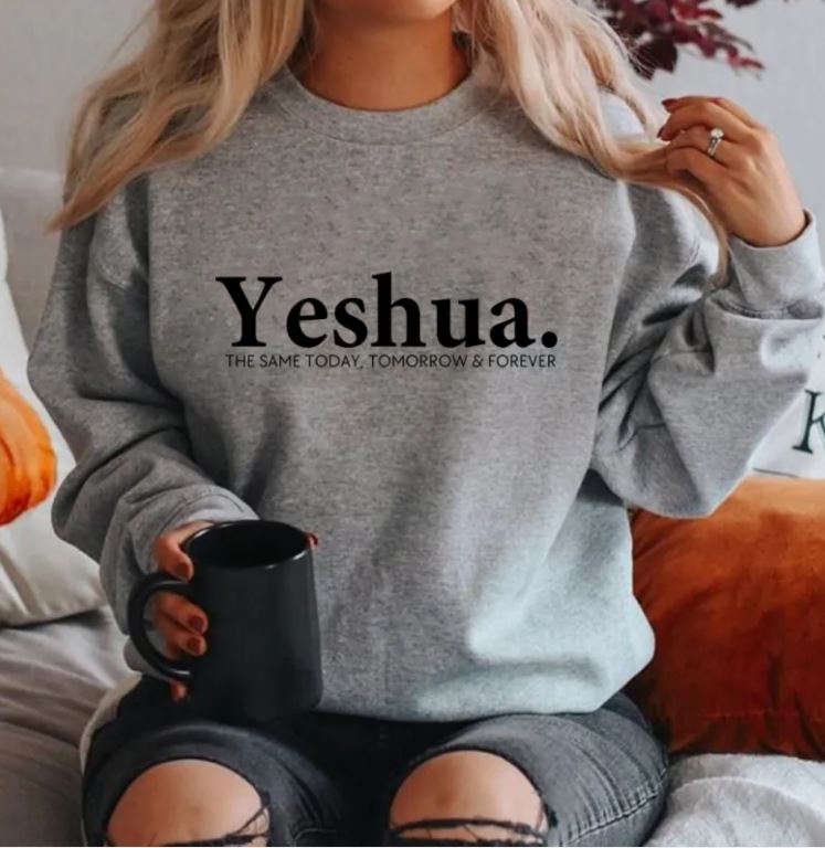 Vintage Yeshua Christian Sweatshirt Christian Apparel Faith - Two & Gathered
