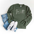 Walk By Faith Not Sight Long Sleeve Graphic Tee - Two & Gathered