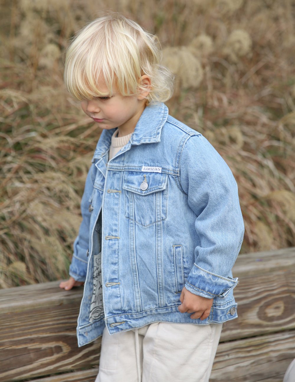 What a Friend in Jesus Kids Denim Jacket - Two & Gathered