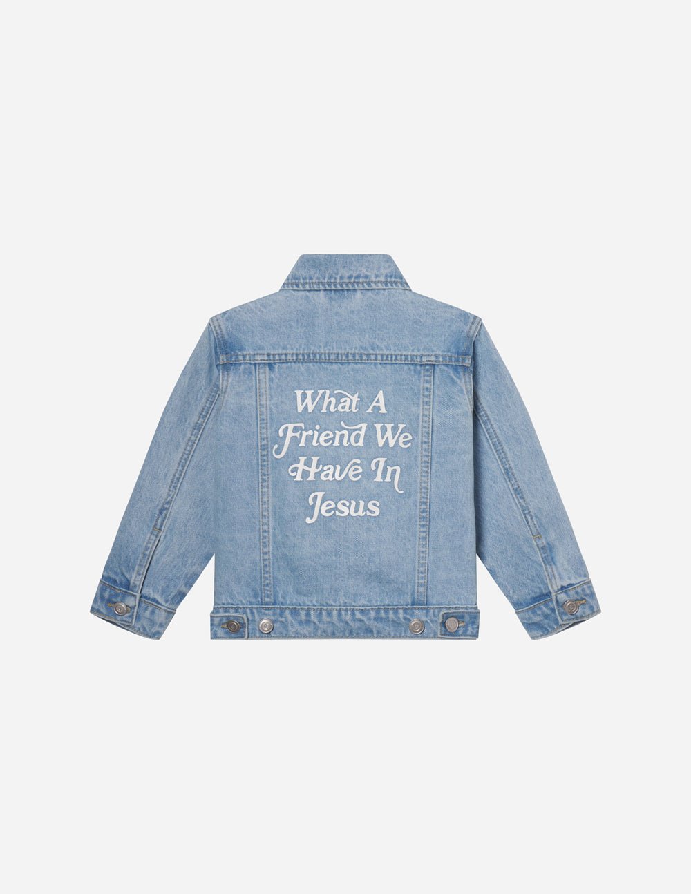 What a Friend in Jesus Kids Denim Jacket - Two & Gathered