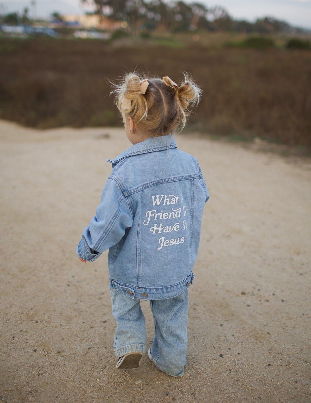 What a Friend in Jesus Kids Denim Jacket - Two & Gathered