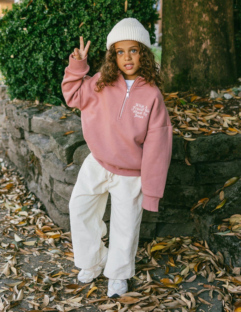 What a Friend in Jesus Kids Half - Zip - Two & Gathered