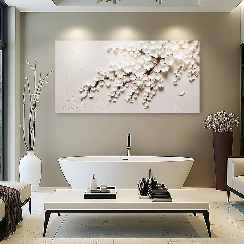 White Cherry Blossom Wall Art - Two & Gathered