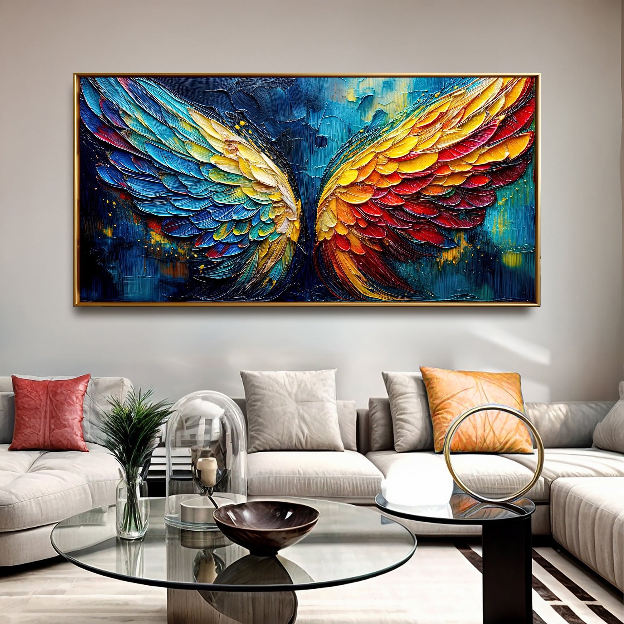Wings of Fire Impasto Wall Art - Two & Gathered