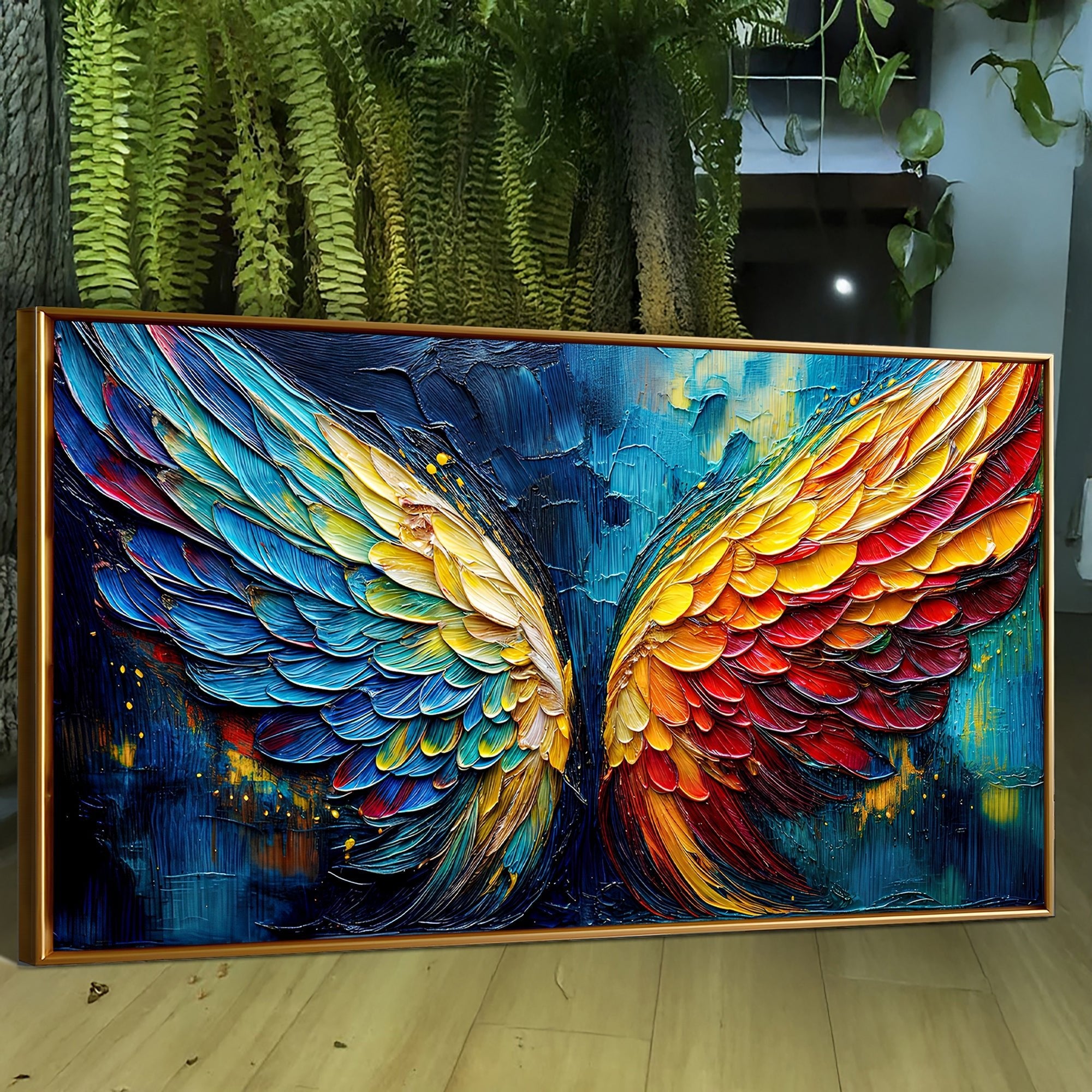 Wings of Fire Impasto Wall Art - Two & Gathered