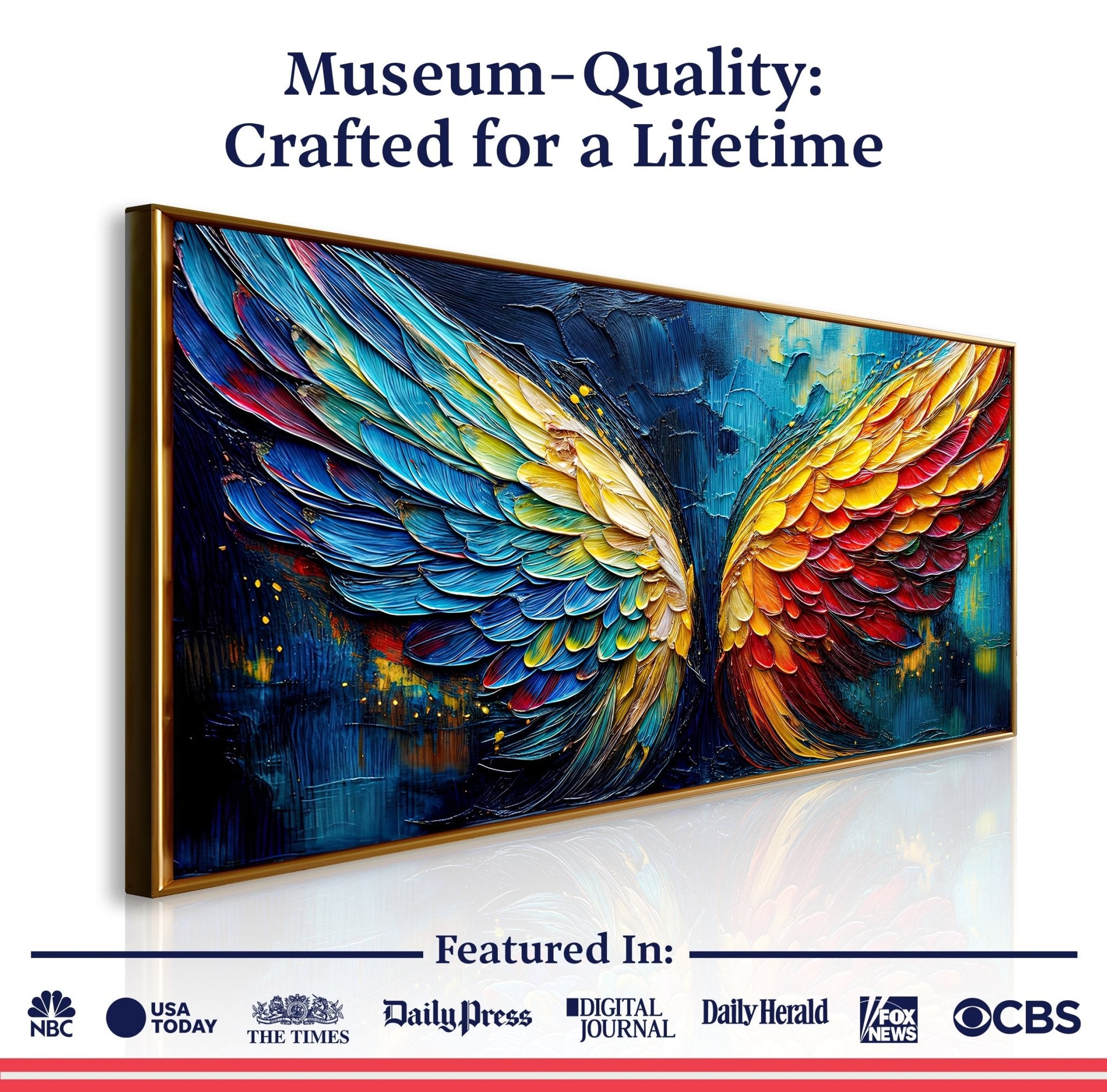 Wings of Fire Impasto Wall Art - Two & Gathered