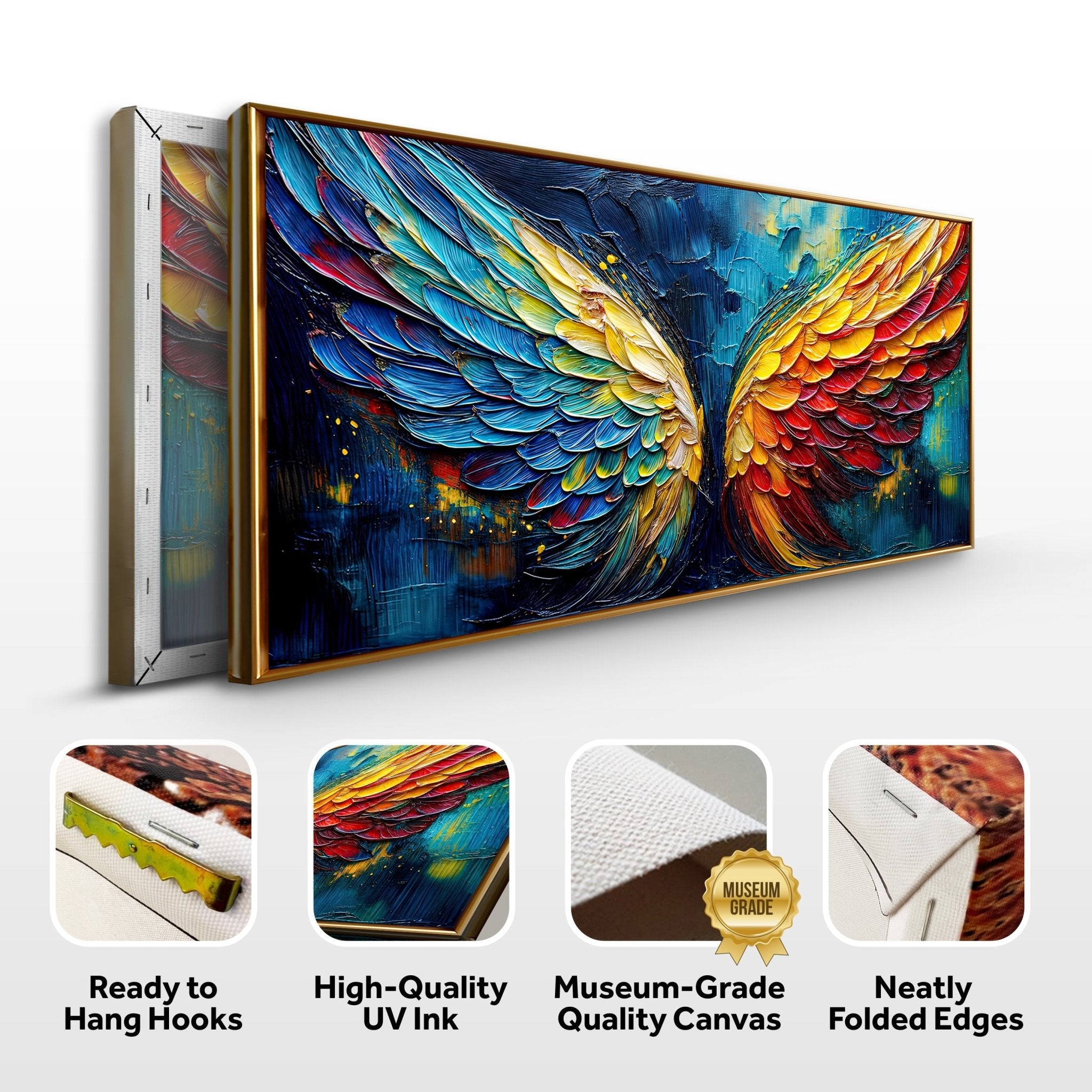 Wings of Fire Impasto Wall Art - Two & Gathered