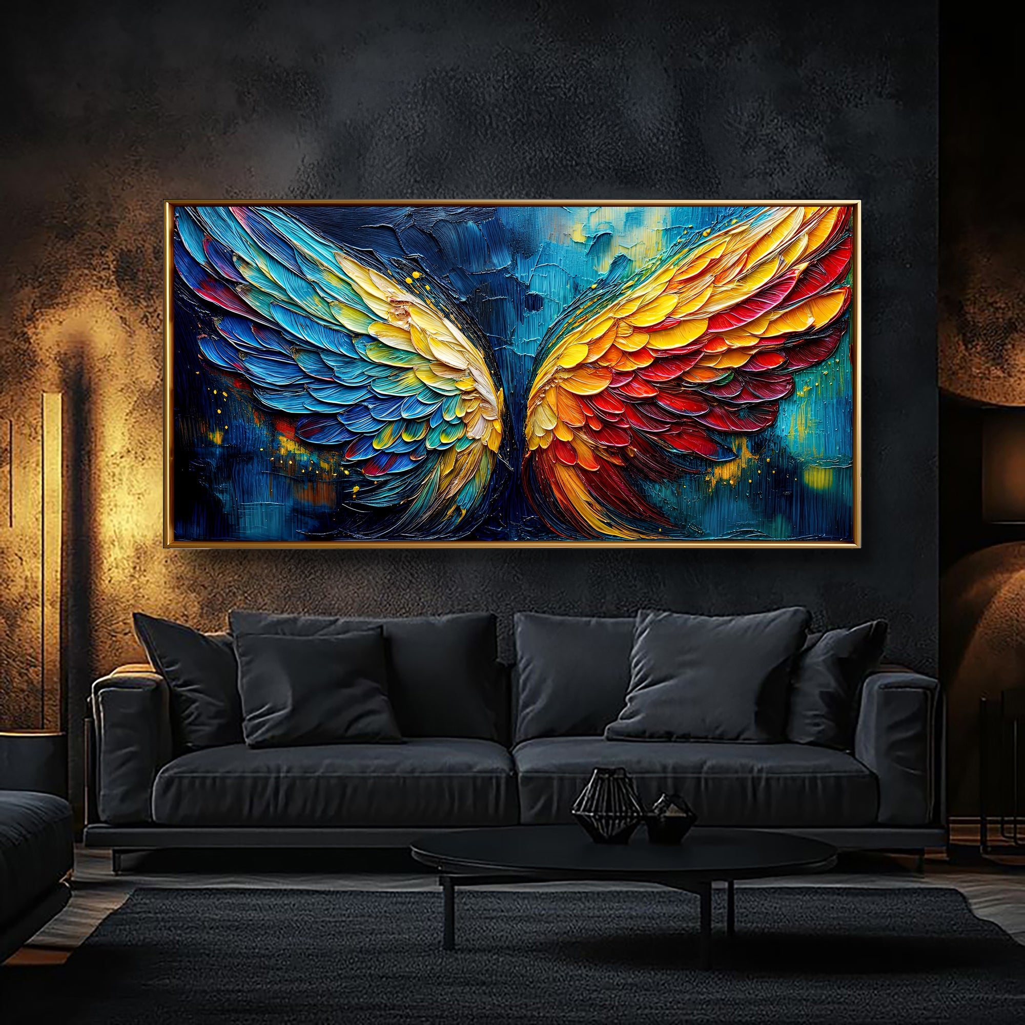 Wings of Fire Impasto Wall Art - Two & Gathered