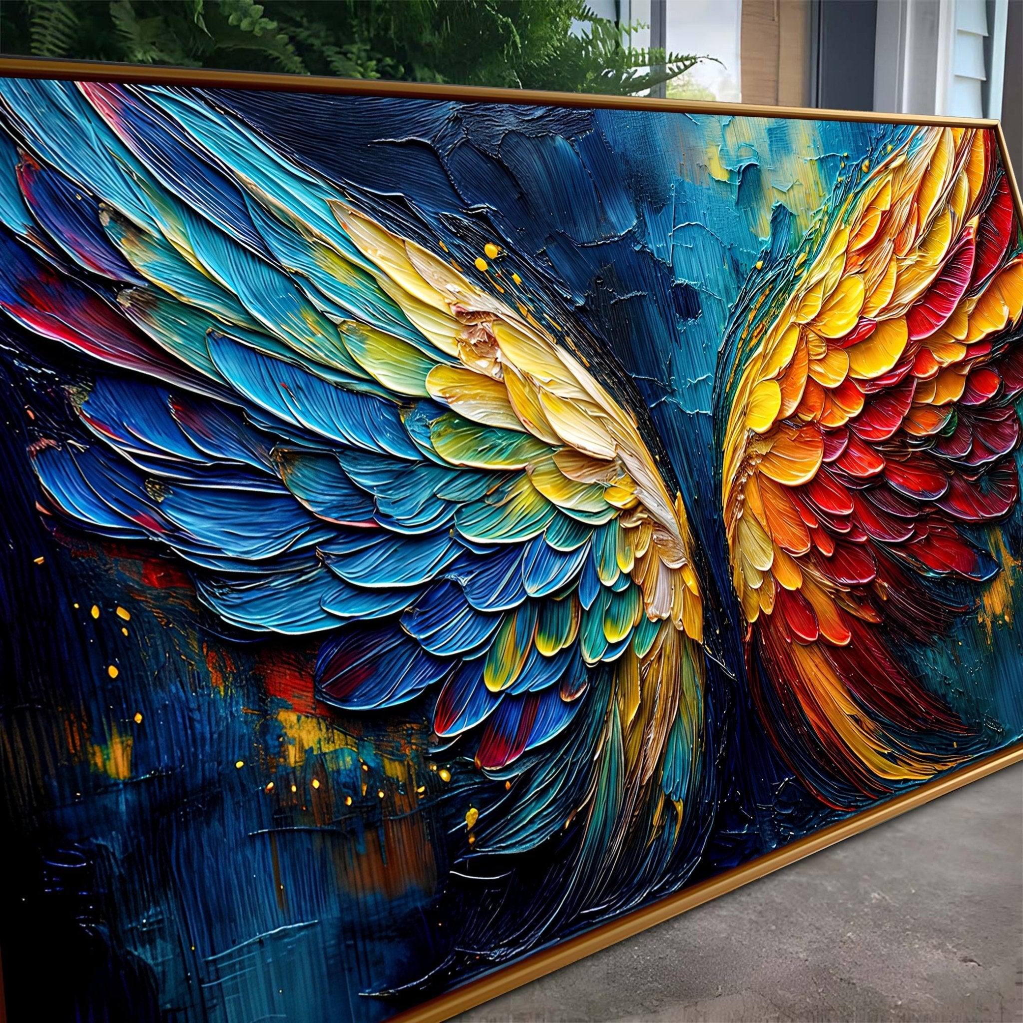 Wings of Fire Impasto Wall Art - Two & Gathered