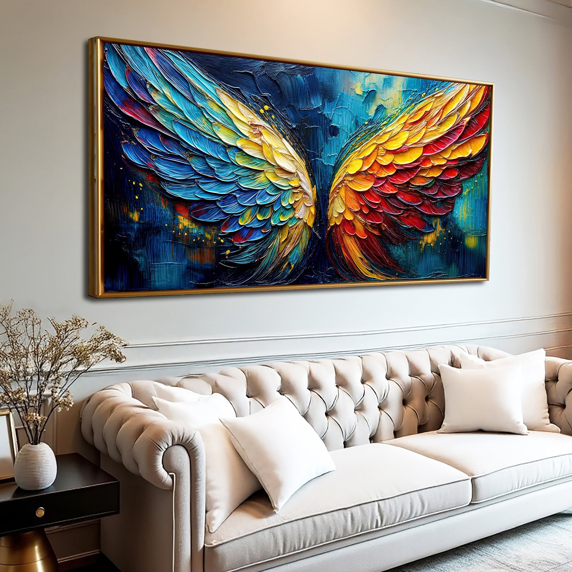 Wings of Fire Impasto Wall Art - Two & Gathered