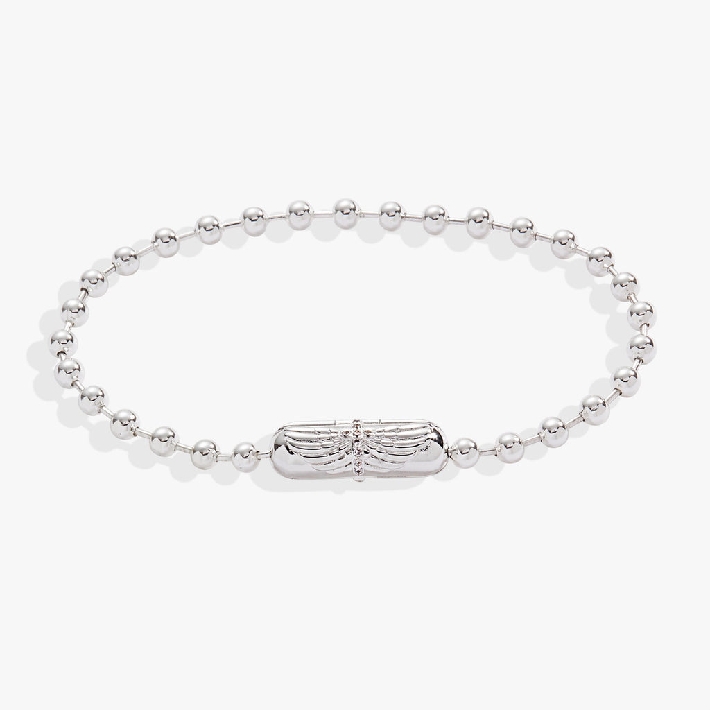 Wings with Cross Barrel Closure Bracelet - Two & Gathered
