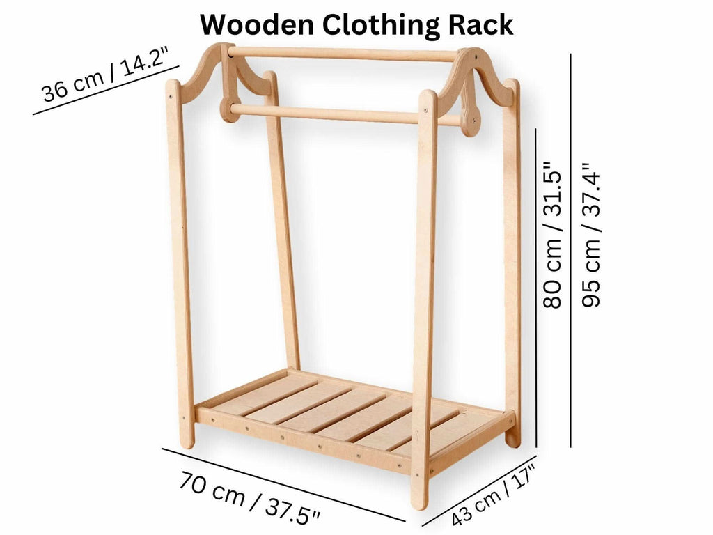 Wooden Kids Clothing Rack - Two & Gathered