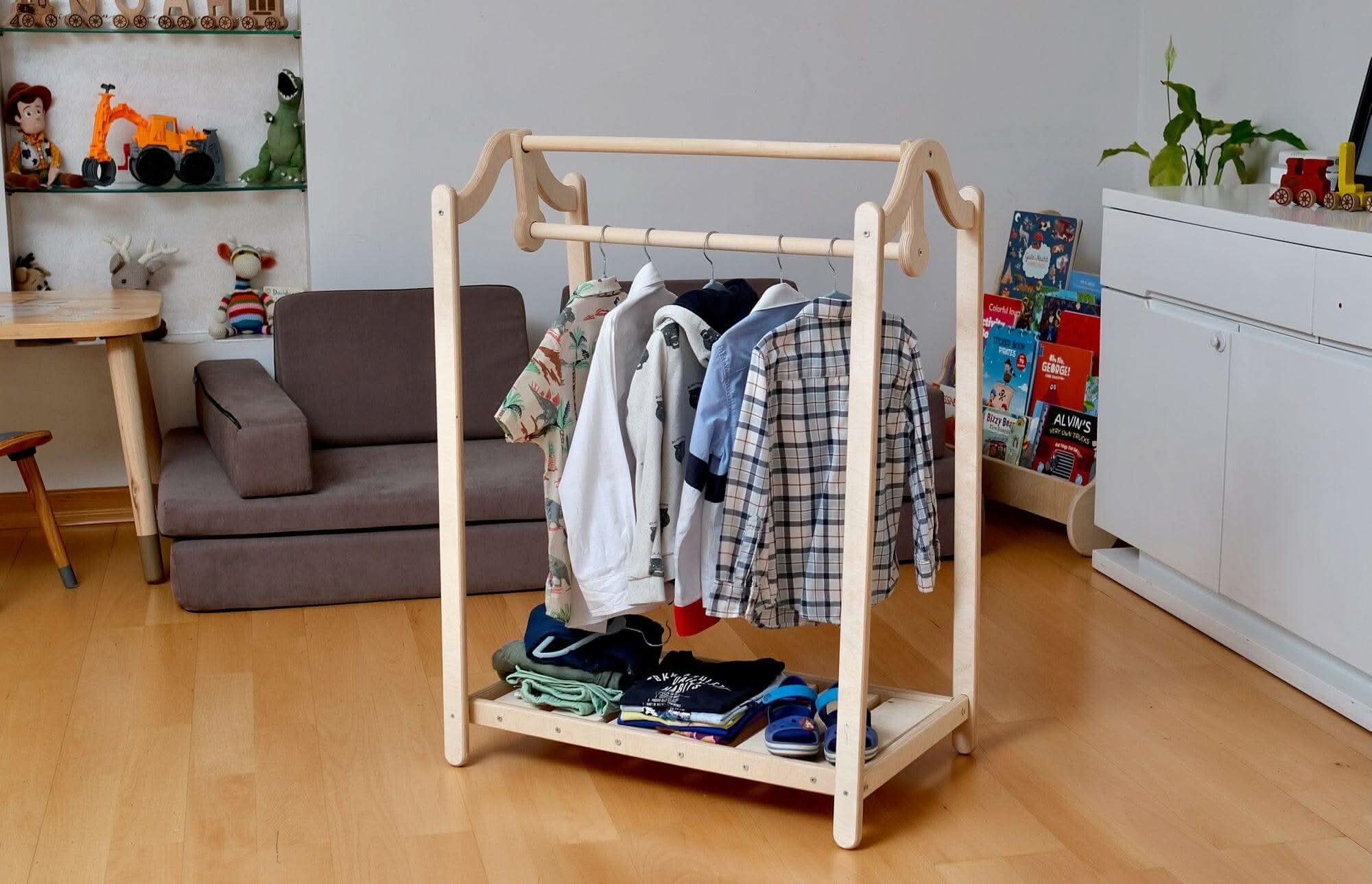 Wooden Kids Clothing Rack - Two & Gathered