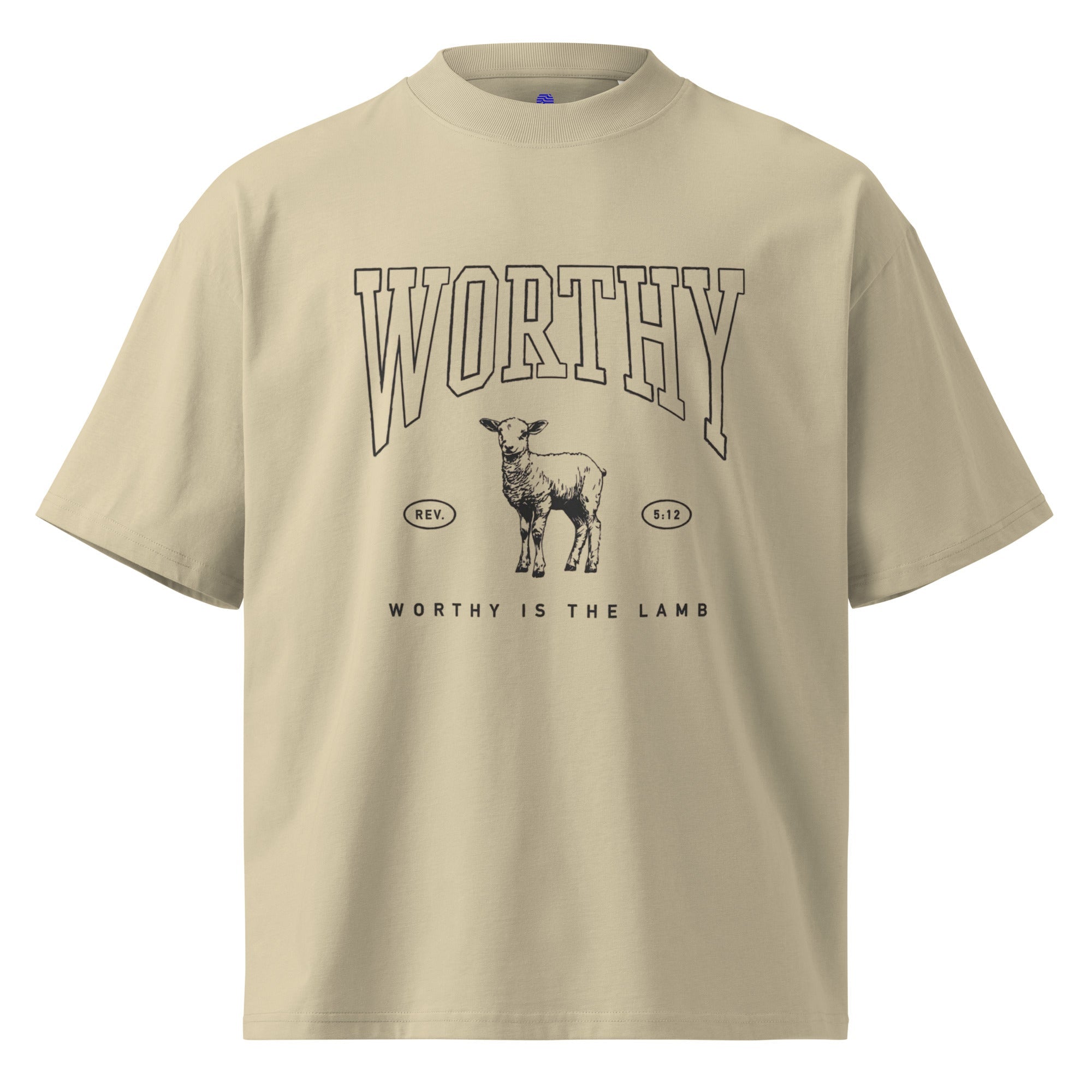 Worthy Unisex oversized high neck t-shirt - Two & Gathered