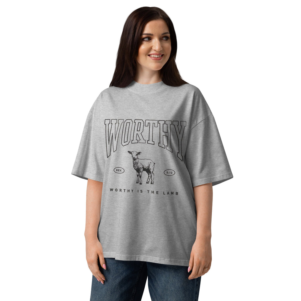 Worthy Unisex oversized high neck t-shirt - Two & Gathered