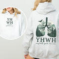 YHWH Lungs Christian, Front and Back, Every Breath Speak His Name, Hebrew, Name of God, Faith Apparel Hoodie, Hooded Sweatshirt - Two & Gathered